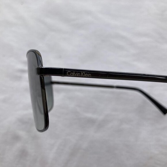 Calvin Klein Men Sunglasses Black Frame Aviator Sunglasses Square Frame - Picture 7 of 15